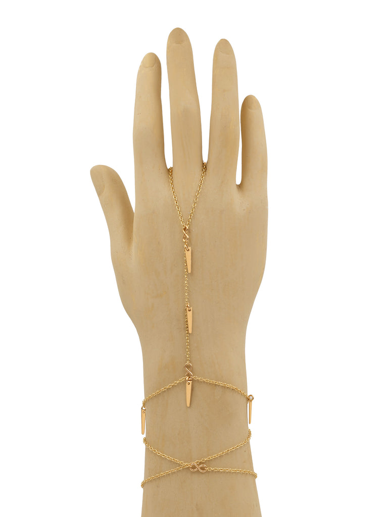 NAiiA Daniela Hand Chain | 14K Yellow Gold CZ Hand Chain